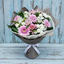 Букет цветов из:  Герберы, Альстромерии и Хризантемы в Адамий