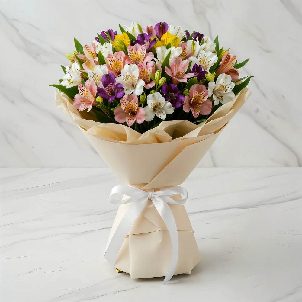 Букет цветов из: Альстромерии в Адамий