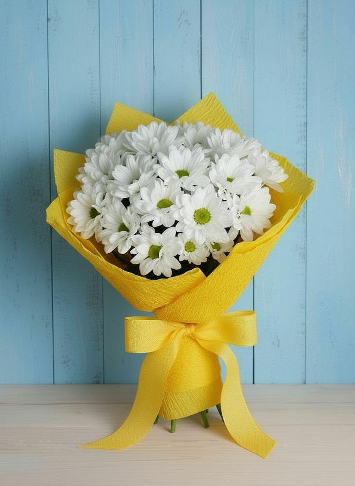 Букет Застенчивые лепестки в Адамий Букет цветов из: Хризантемы в Адамий