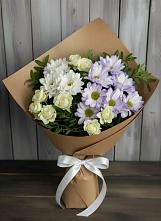 Букет цветов из:  Хризантемы и Розы в Адамий