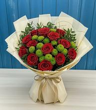 Букет цветов из:  Розы и Хризантемы #REPLACE_PRED# Адамий