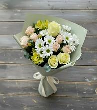 Букет цветов из:  Альстромерии, Розы и Хризантемы в Адамий