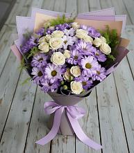 Букет цветов из:  Хризантемы и Розы в Адамий