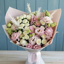 Букет цветов из:  Альстромерии и Розы #REPLACE_PRED# Адамий